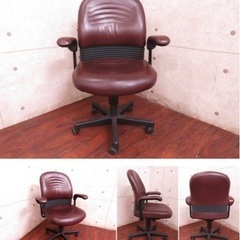 ③1974番■オカムラ■最高級■総革デスクチェア■定価28万円‼️