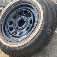 ブラックスチール×ホワイトリボン15× 7J+20位114.3-5H19年バリ山