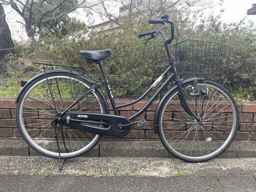 中古自転車 27インチ 黒 LEDダイナモランプ