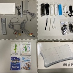 【お取引先決定】Wii本体+Wiifitボード+対応ソフト4点+...