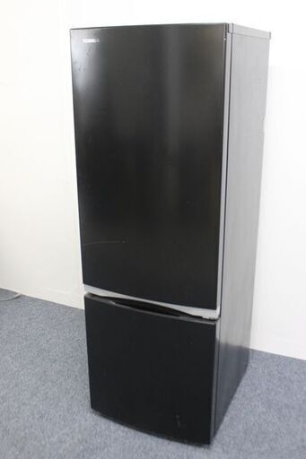東芝 GR-S15BS 冷蔵庫 153L 右開き 2ドア BSシリーズ セミマットブラック 耐熱テーブル 2020年製 TOSHIBA  中古家電 店頭引取歓迎 R5487)