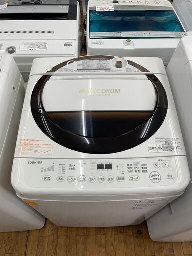 洗濯機　シャープ　No.928　洗濯容量:6kg　2017年製　AW-6D3M(T)　〖リサイクルショップどりーむ鹿大前店〗の画像