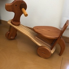 木製　子ども　三輪車