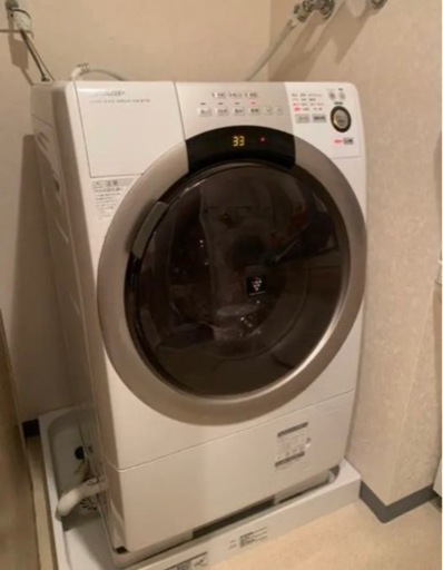 SHARP ドラム式洗濯機　ES-S70 ホワイト
