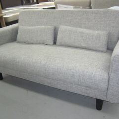 R053 布製コンパクト 2.5Pソファ、ボタン付き、幅150cm