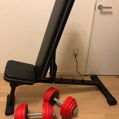 インクライン、デクラインベンチ。片方30キロダンベルセット