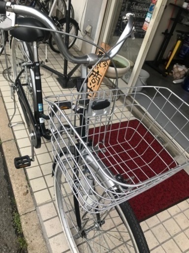 自転車 ブラックの27インチ アサヒのママチャリ