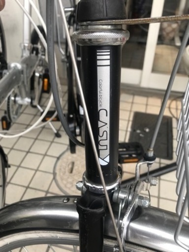 自転車 ブラックの27インチ アサヒのママチャリ