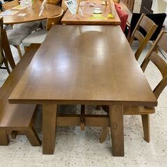 【愛品館 江戸川店】U-TOP ベンチダイニングテーブル4点セット ID:152-008006-007