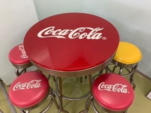 Coca-Colaテーブル、イスのセット