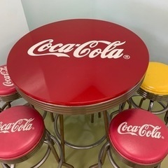 Coca-Colaテーブル、イスのセット
