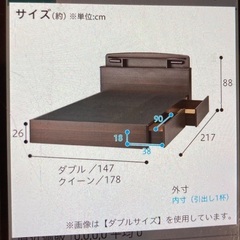 ニトリのクイーンベッドフレームのみ