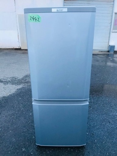 2442番 三菱✨ノンフロン冷凍冷蔵庫✨MR-P15C-S‼️