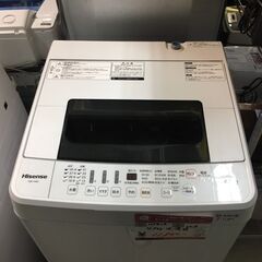 ☆中古 激安！！￥11,800！！Hisense　4.5kg洗濯機　家電　2019年製　HW-T45C型　幅54cmｘ奥行54cmｘ高さ94cm　【BC170】