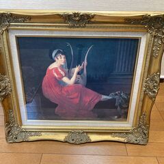 絵画 ”竪琴を弾く婦人の肖像” リヴエール