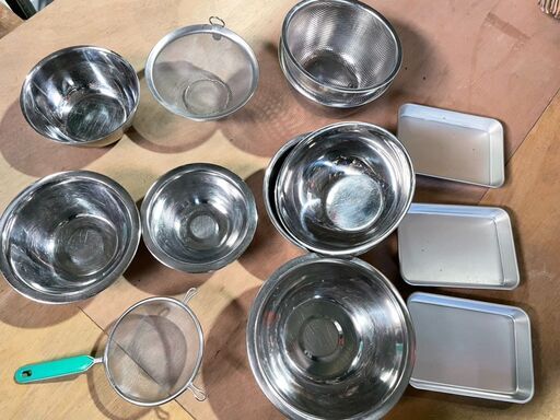 309お　キッチン用品１３点セット　ボウル他セット　厨房用品　業務用ボウル　ステンレスボウル