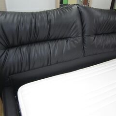 R214 革調クッションヘッド、ダブルベッド、KEYUKA 日本製 マット付、幅140cm R214 革調クッションヘッド、ダブルベッド、KEYUKA 日本製 マット付