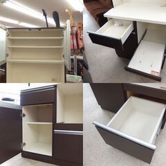 訳アリ】レンジボード 幅80cm キッチン収納 ブラウン系 家電ボード  ☆ 札幌市 北区 屯田 