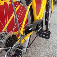 自転車 maruishi 6段変速 シティサイクル イエロー＆ブラック【9651468】 自転車 maruishi 6段変速 シティサイクル イエロー＆ブラック【9651468】