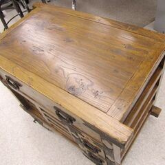 古家具 車箪笥 車輪つき時代箪笥 抽斗たんす 古民具 民芸家具 札幌市北区屯田