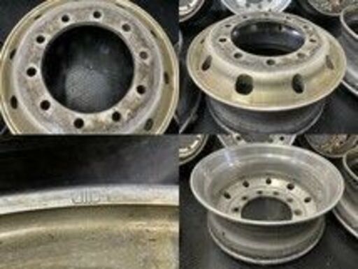 トラックホイール アルミホイール 22.5X8.25 S 10 165 A 22.5インチ 6本 10H PCD335 大型トラック 大型バス等　(KH02) クレジットカード QRコード決済可能