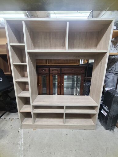 【リサイクルショップどりーむ天保山店】●1520●　☆新生活応援☆　ユニット壁面TV台　テレビボード　ベージュ　50インチテレビまでの大きさに最適サイズ♪