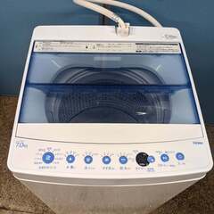 高年式！【2021年製 】ハイアール 全自動洗濯機 7.0㎏ JW-C70FK 風乾燥 お急ぎコース洗濯 槽洗浄