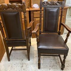 【愛品館 江戸川店】英国調アンティーク ダイニングテーブルセット ID:152-008012-007