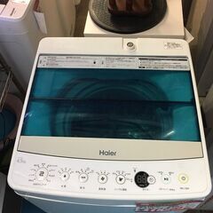 ☆中古 激安！！￥11,500！！Haier　4.5kg洗濯機　家電　2018年製　JW-C45A型　幅53cmｘ奥行50cmｘ高さ89cm　【BC176】