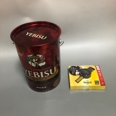 琥珀エビスビール　ペール缶　ビールノベルティ　プレモル神泡サーバー