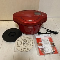 【美品】シャープ ヘルシオ ホットクック KN-HW24C-R ...