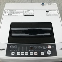 ※終了※2019年製★洗濯機 5.5kg ハイセンス