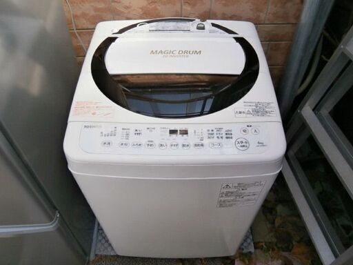 静かに洗える！！  東芝 マジックドラム 全自動洗濯機（中古・Aランク）