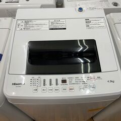 洗濯機　No.1009　ハイセンス　18年製　洗濯容量4.5kg...