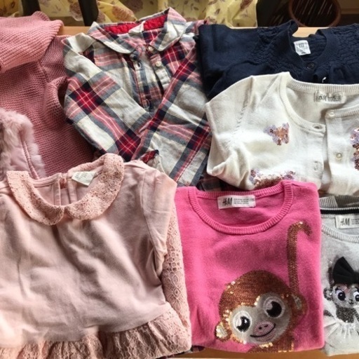 H M キッズ女の子7点セットワンピースセーターカーディガンアウターセット シノ 神戸の子供用品の中古あげます 譲ります ジモティーで不用品の処分