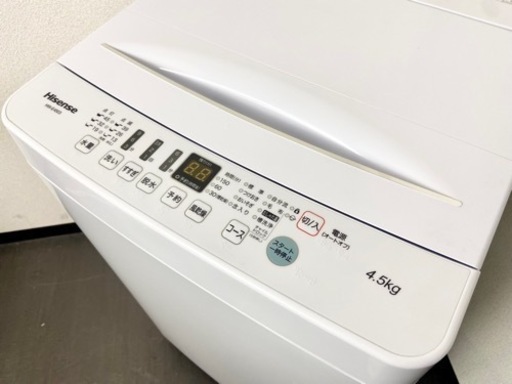 激安‼️高年式 21年製 4.5キロ Hisense洗濯機 HW-E4503