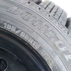 冬 ニッサン 新型 ノート純正【~90％富山】日産 E13 ノート 日産純正 ニッサン純正 185/65R15 日本製 ダンロップ 中古 スタッドレス 4本