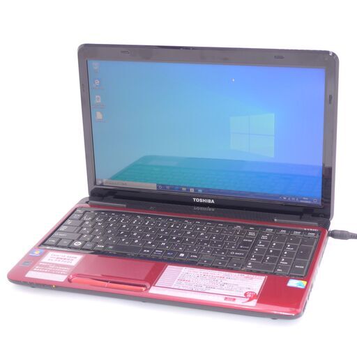 中古美品 新品SSD搭載 Wi-Fi有 ノートパソコン TOSHIBA 東芝 T350/46BR 赤色 15インチ Core i5 4GB DVDマルチ 無線 Windows10 Office