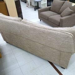 2人掛けソファー 2Pソファ ファブリック ベージュ系 幅190×奥行83×高さ