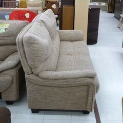 ベージュ ファブリック 2人掛けソファ 2人掛けソファー 2Pソファ ファブリック ベージュ系 幅190×奥行83×高