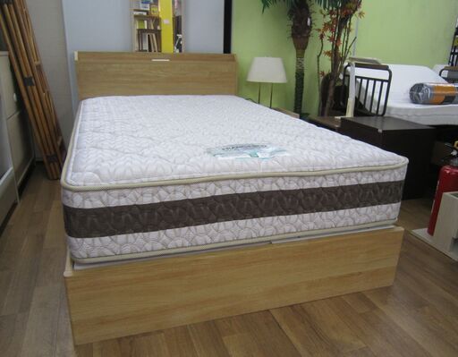 R381 NITORIフレーム＆フランスベッド セミダブルサイズ、幅123cm 美品