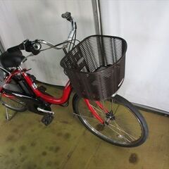 B835☆整備済み 中古電動自転車 YAMAHA PASナチュラ レッド 8.7Ah