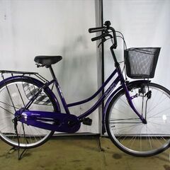 B840★\6000円★ 整備済み　中古自転車 　ママチャリ　紫...