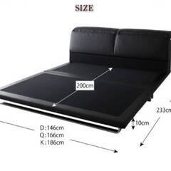 フレームのみ【未使用・訳アリ】クイーンサイズ・モダンデザイン高級