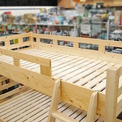 売約済み 親子ベッド 2段ベッド 長さ208×幅105×高さ150cm スライド式 3段ベッド すのこ ナチュラル 札幌市 清田区 平岡