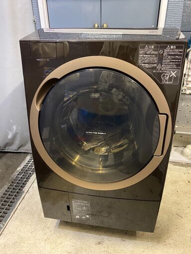 TOSHIBA ドラム式洗濯機　ウルトラファインバブル TW-127X7R 2019年製 洗濯12.0kg 乾燥7.0kg 右開き　ブラウン　直接引き取り大歓迎‼