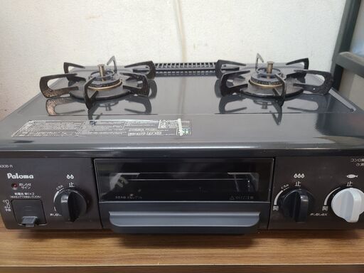 【リサイクルショップどりーむ天保山店】●1535●　☆新生活応援☆　パロマ　ガスコンロ　2016年製　LPガス用　IC-N30B-R　横幅56㎝　※汚れ・サビあり