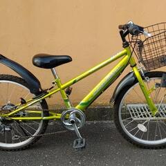 自転車　22インチ　黄緑