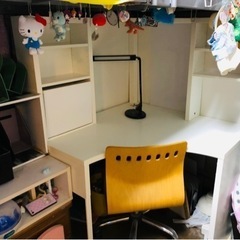 【IKEA】コーナー学習机+ロフトベッド　お安く譲ります！