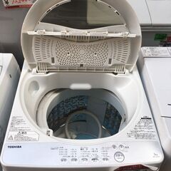 ☆中古 激安！！￥11,800！！TOSHIBA　5.0kg洗濯機　家電　2018年製　AW-5G6型　幅56cmｘ奥行58cmｘ高さ96cm　【BC188】